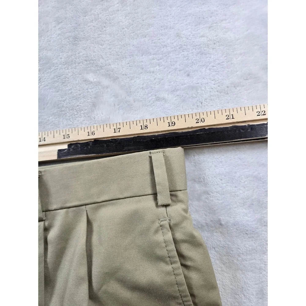 Brooks Brothers Cotton Blend Suit Mens 44L 2 Piece 38x29 Pleated Tan Classic